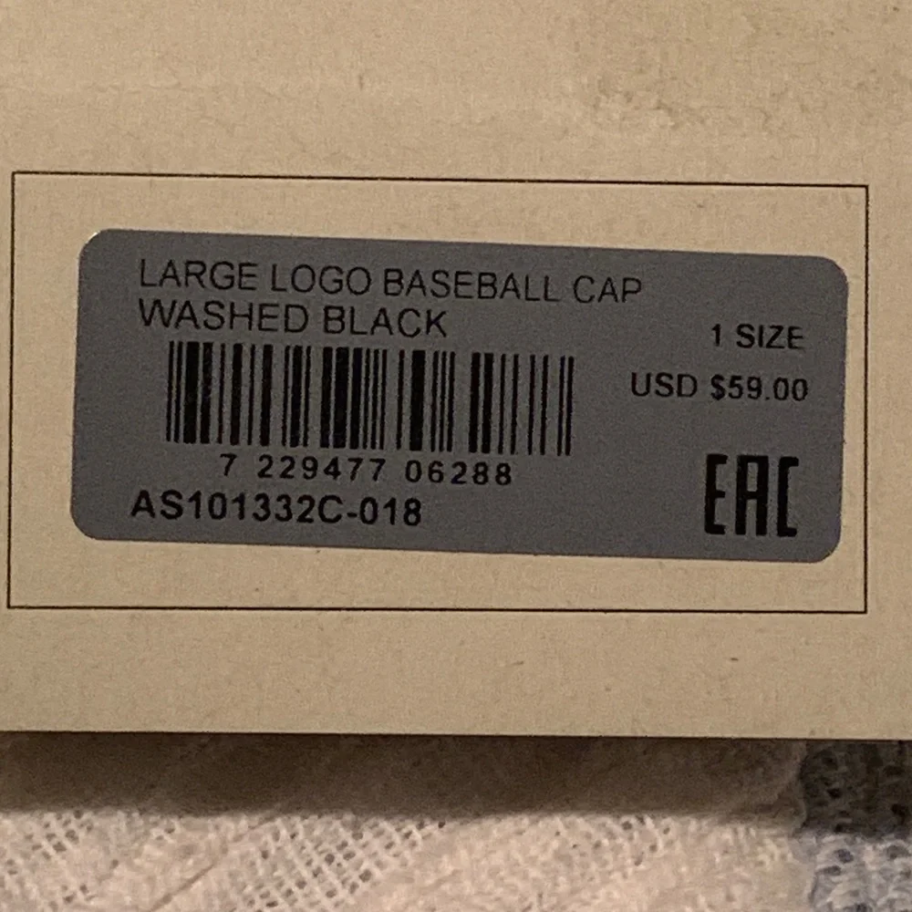 All Saints Black Embroidered Logo Cap - Picture 2 of 5